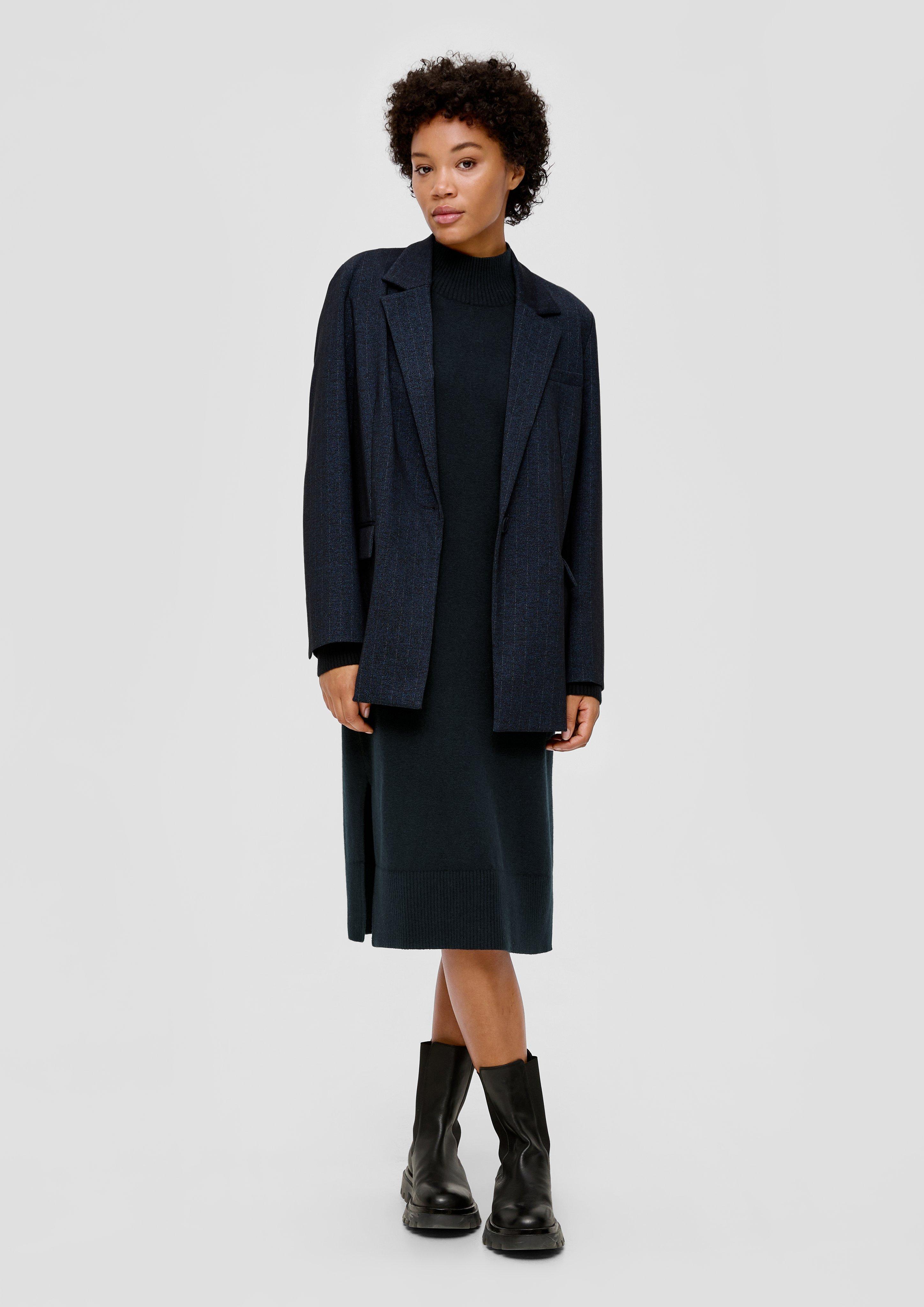 Strickkleid mit Kragenschlitz  2141803-5989