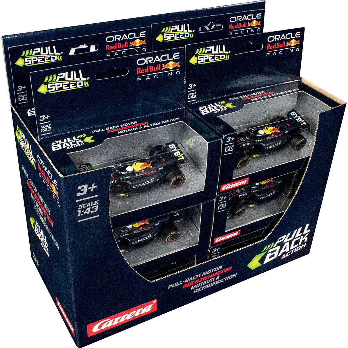 CARRERA Pull & Speed - F1 Red Bull "Verstappen", Formel 1 Pull Back Auto mit Rückziehmotor
