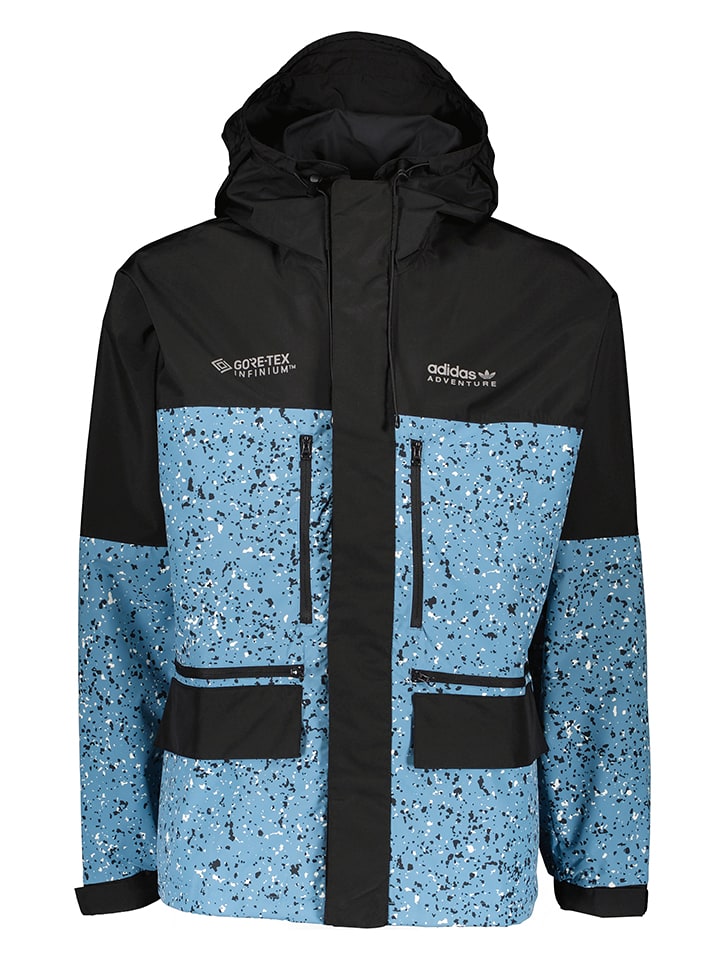 adidas Funktionsjacke in Schwarz/ Hellblau günstig kaufen