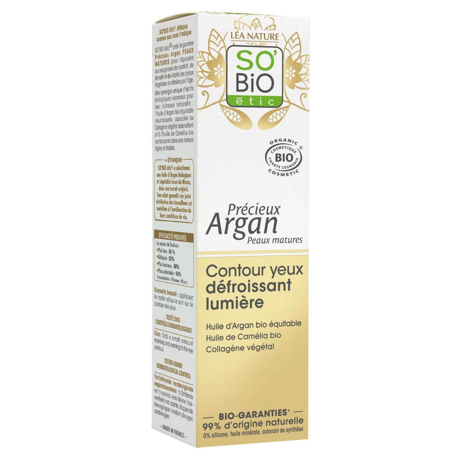SO BiO étic Eye Contour Smoothing Light, Precious Argan for Mature Skin