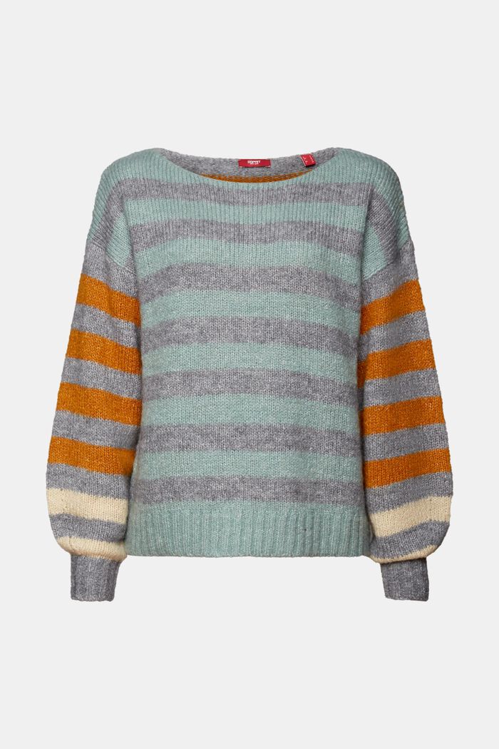 Gestreifter Pullover aus Wolle-Mohair-Mix