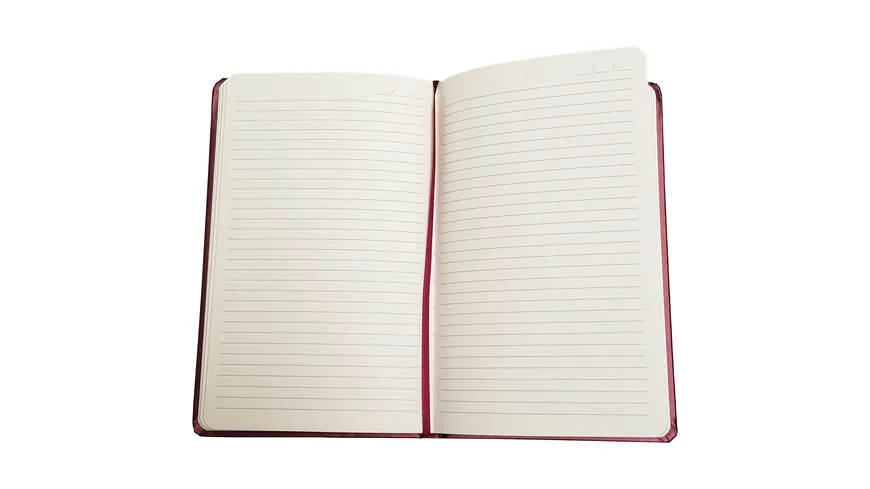PAPERZONE Notizbuch Metallic liniert 13x21cm rot