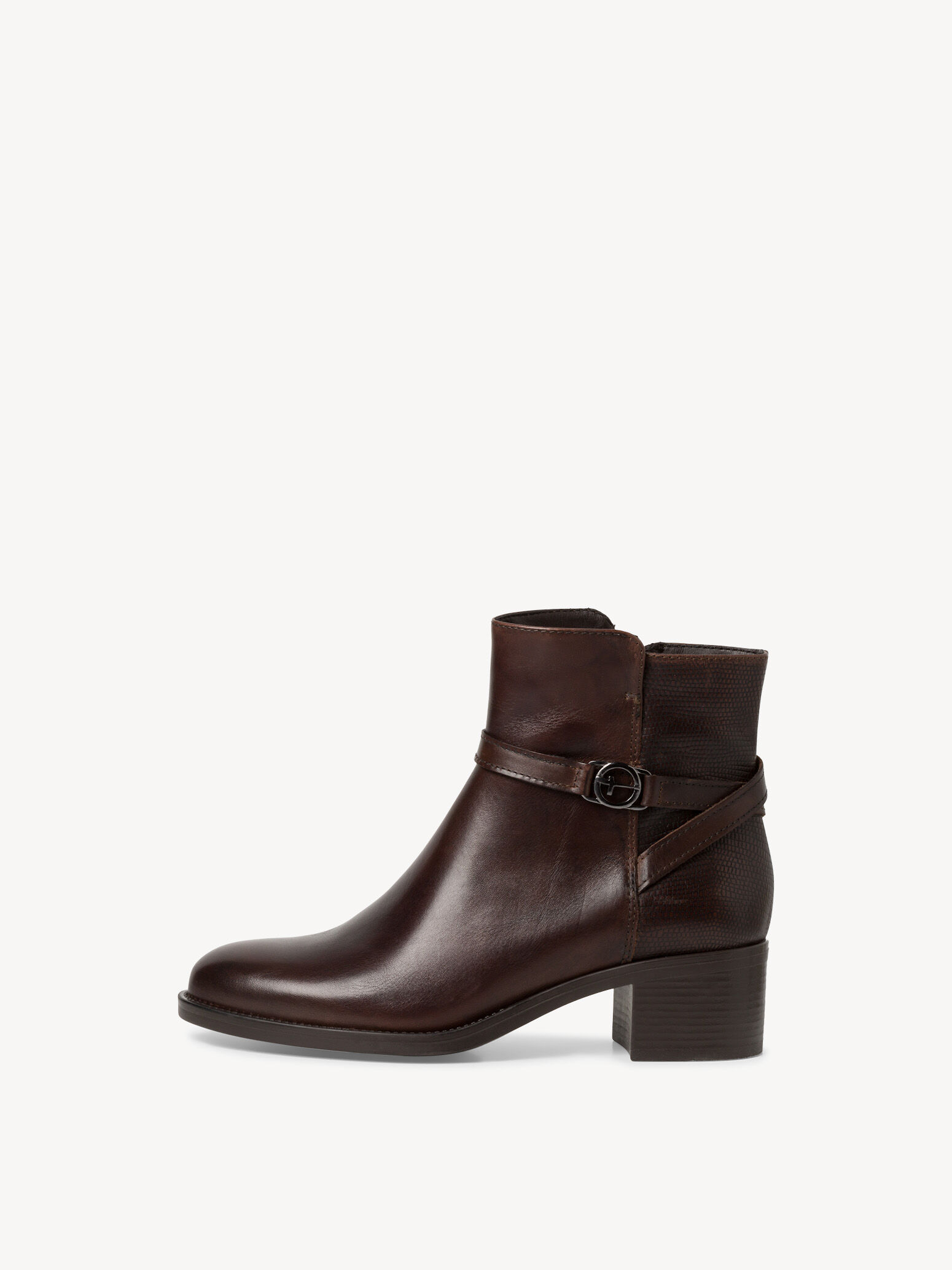 Bottine en cuir - marron