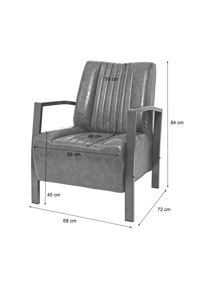 MCW Wohnzimmer-Set H10 im Industriedesign, Grau günstig kaufen onesize