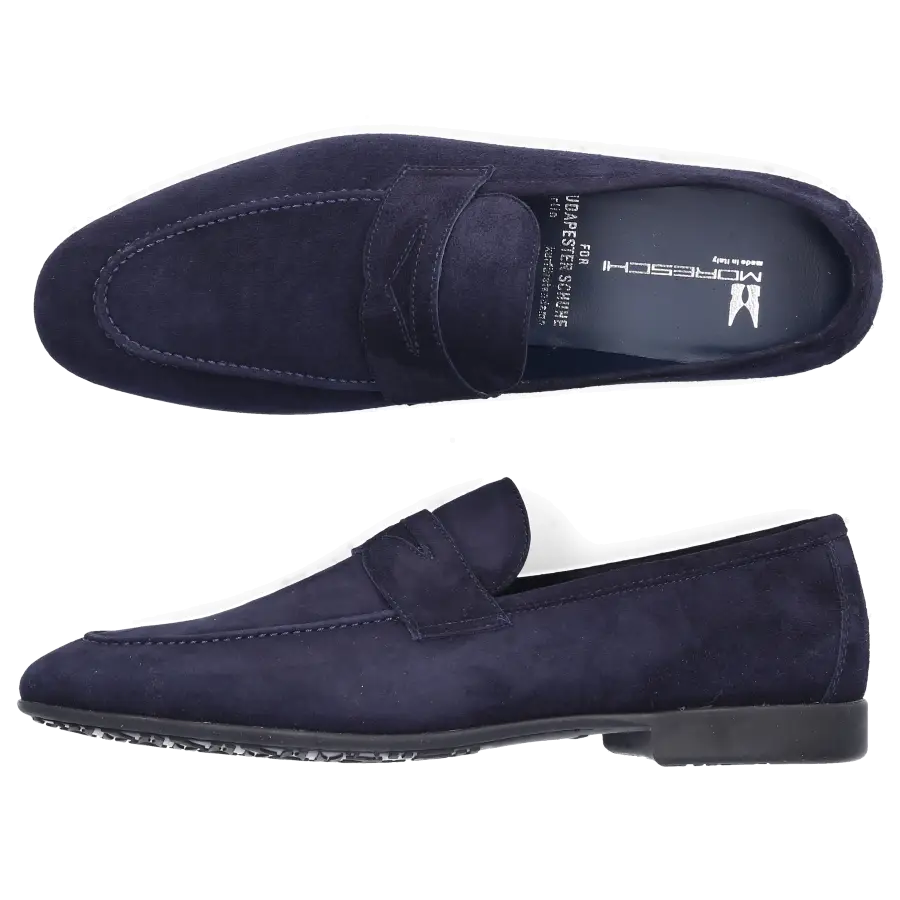 Moreschi - Loafer 042173 Veloursleder - blau
