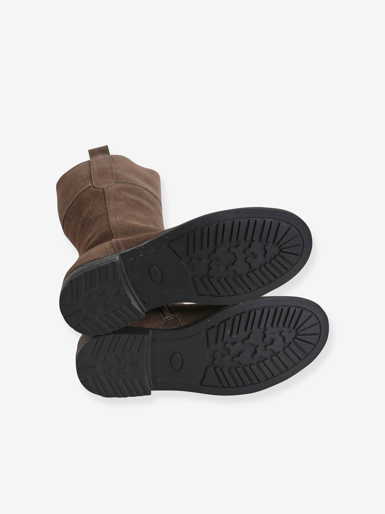 Vertbaudet Mädchen Stiefel mit Reißverschluss - taupe