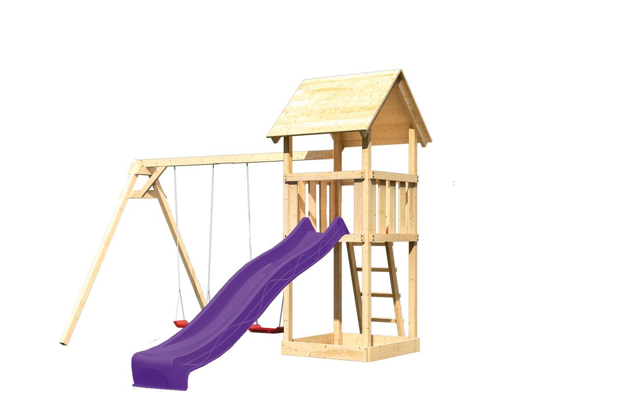 AKUBI Karibu Spielturm Tinchen violett
