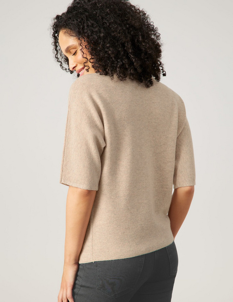 Kurzarmpullover mit Kaschmiranteil