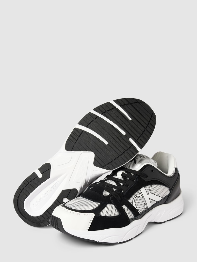 Sneaker mit Label-Details Modell 'RETRO TENNIS' in weiss