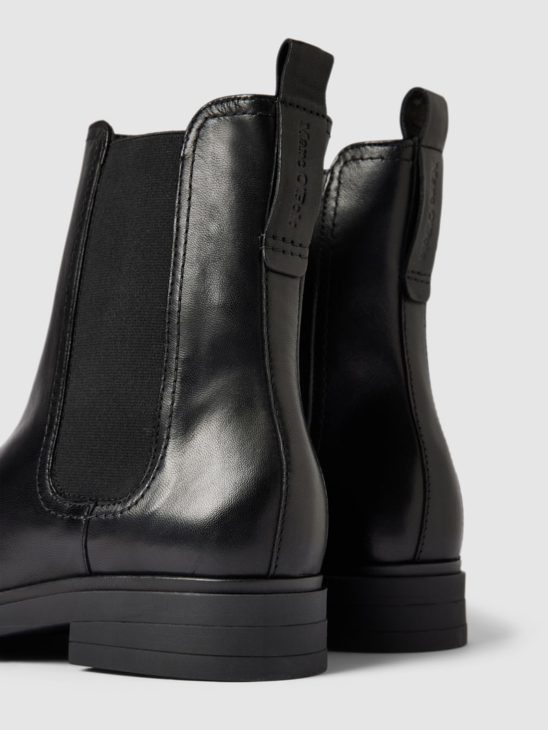 Chelsea Boots aus Leder-Mix Modell 'Paula' in schwarz
