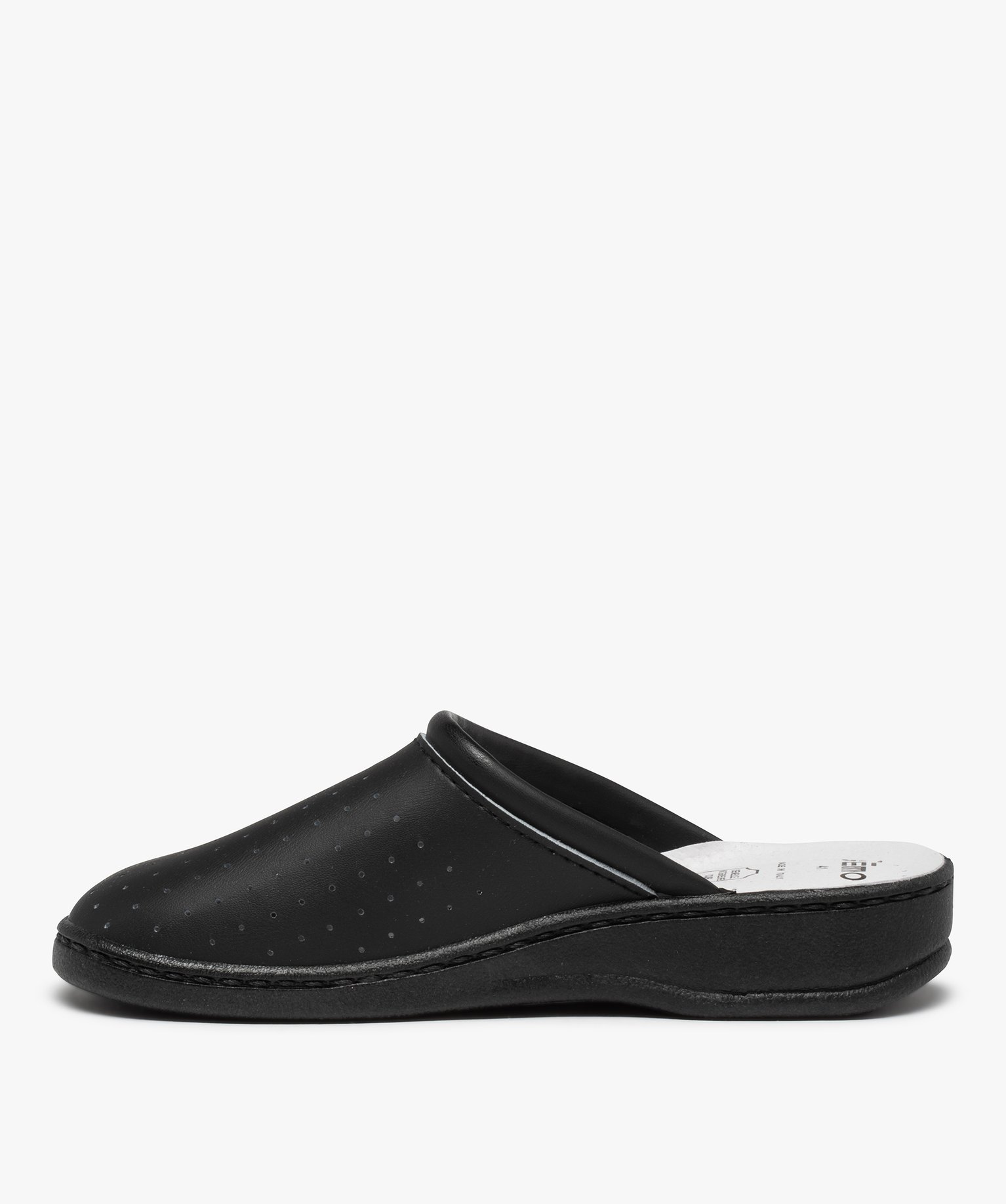 Sabots homme confort dessus uni perforé noir | GEMO