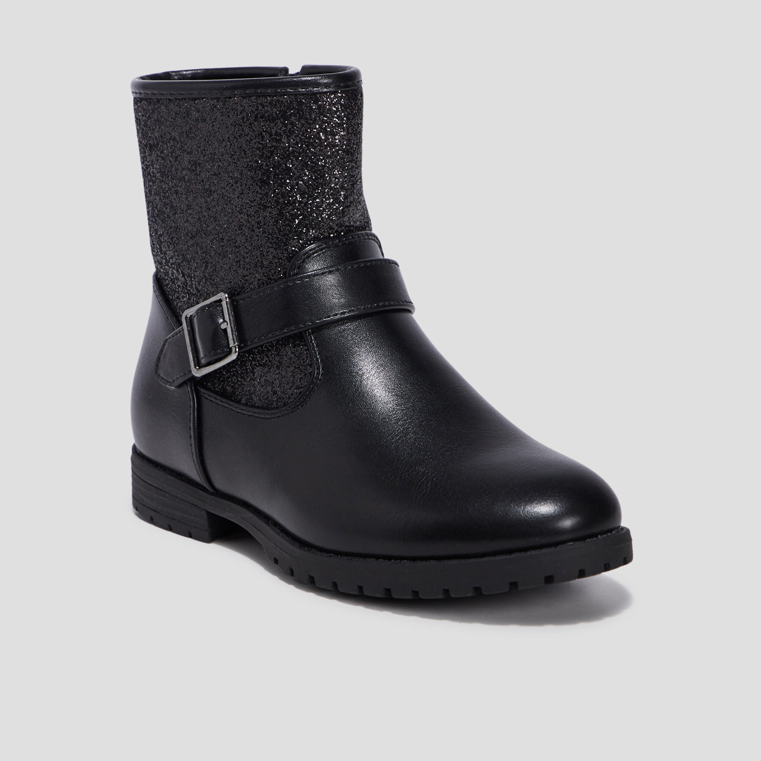 Bottines à paillettes noir fille | La Halle