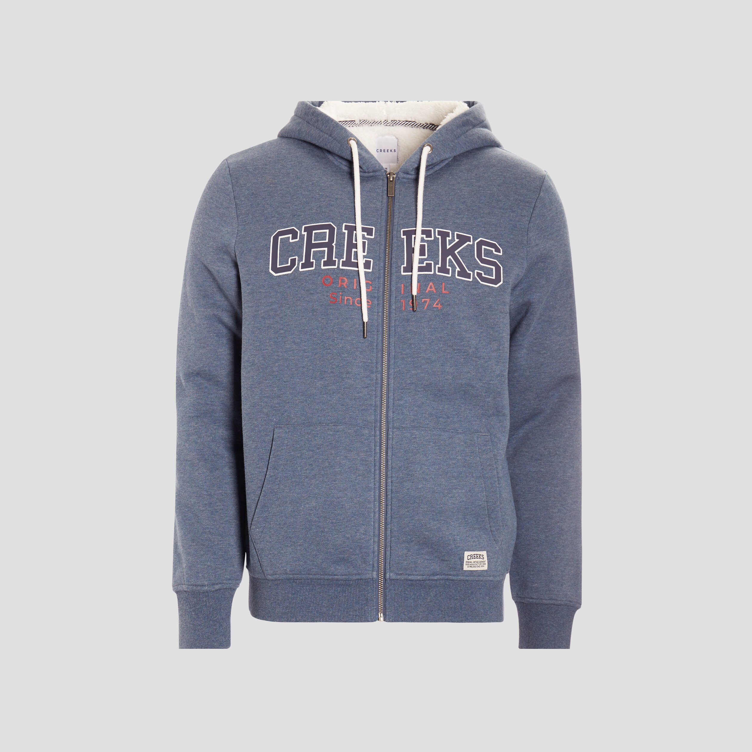 Sweat zippé à capuche Creeks bleu homme | La Halle