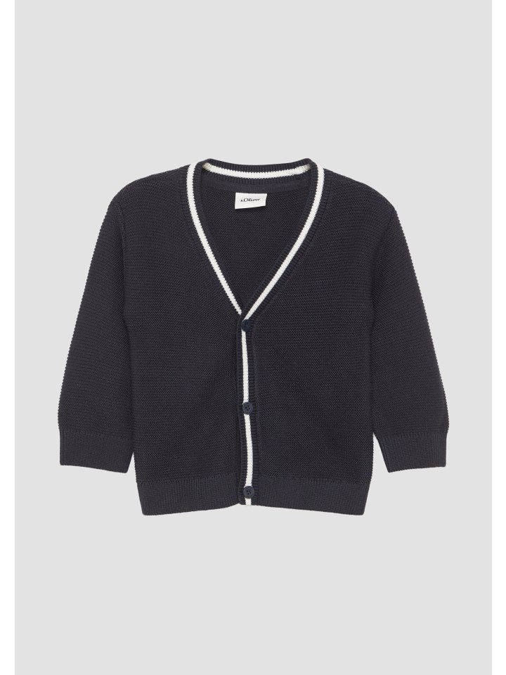 s.Oliver Strickjacke langarm in Blau günstig kaufen