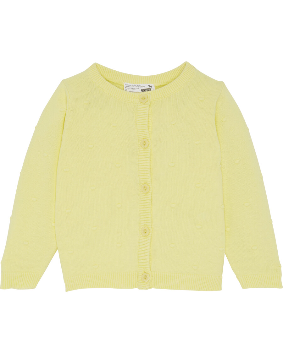 Gelbe Strickjacke