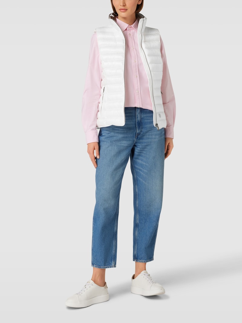 Steppweste mit Stehkragen Modell 'HIGHCLASS' in offwhite