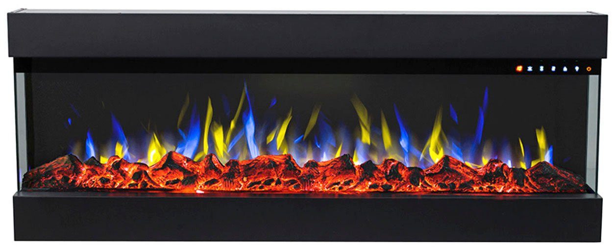 GLOW FIRE Elektrokamin Insert 36, täuschend echte Flamme - Multicolor LED-Technik, Heizfunktion 1600W
