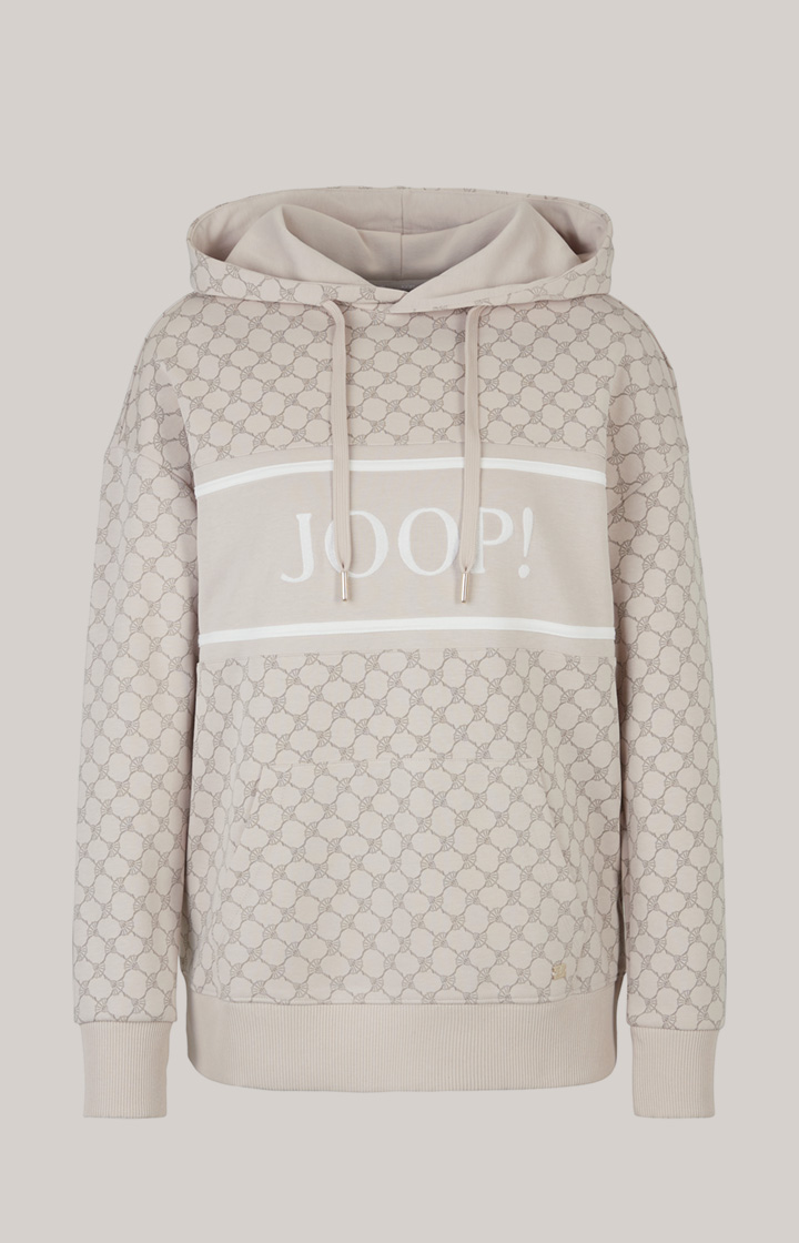 Hoodie in Nude gemustert