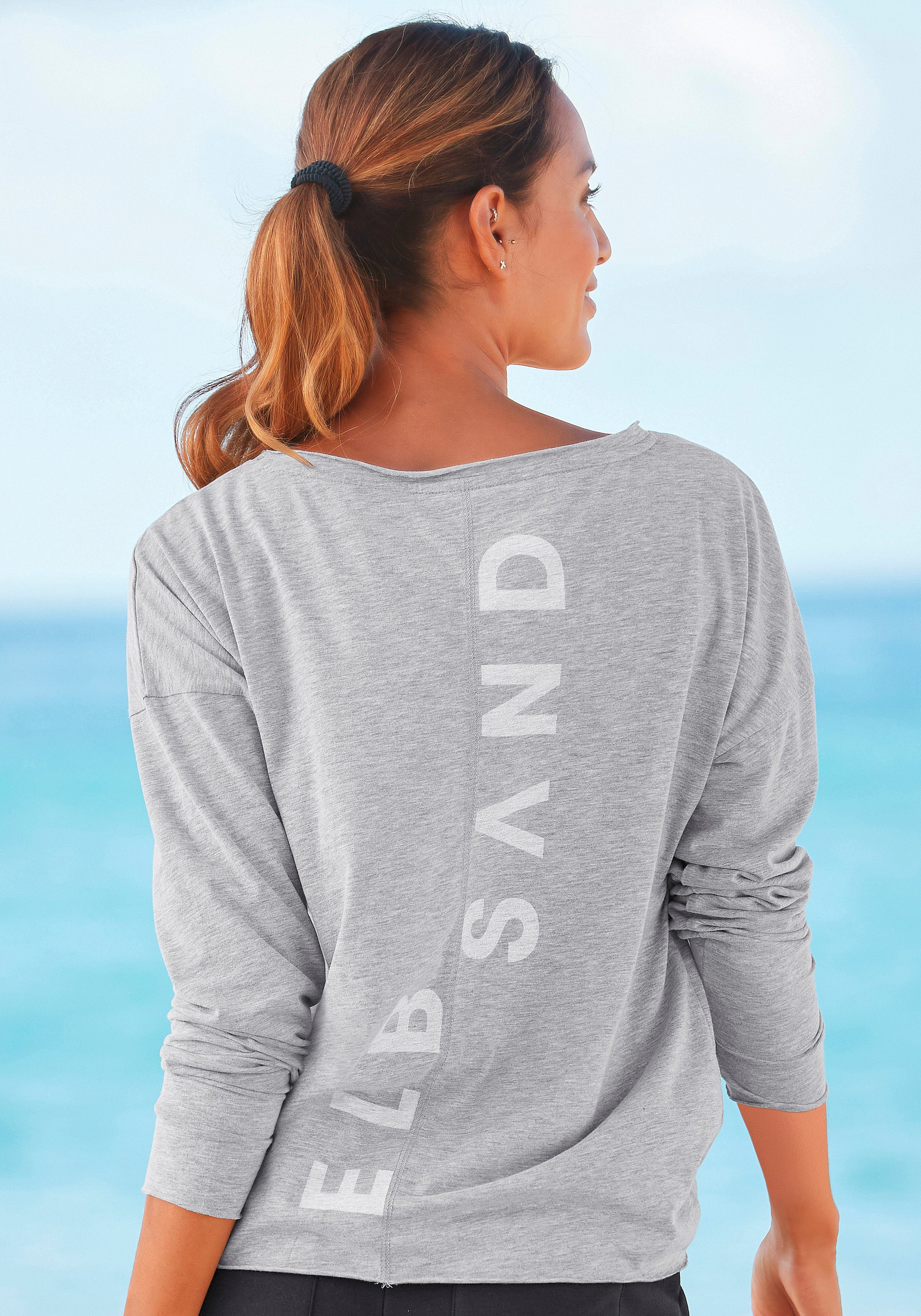 Elbsand Langarmshirt Eltje mit Logodruck hinten