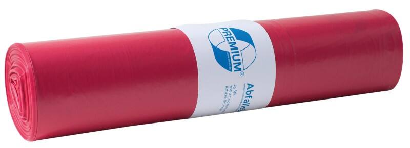 DEISS LDPE Premium Mittlere Belastung Müllsäcke 120 L Rot PE (Polyethylen) 37 Mikron 25 Stück
