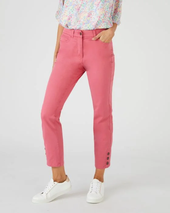 Pantalon 7/8ème boutons bas de jambes
