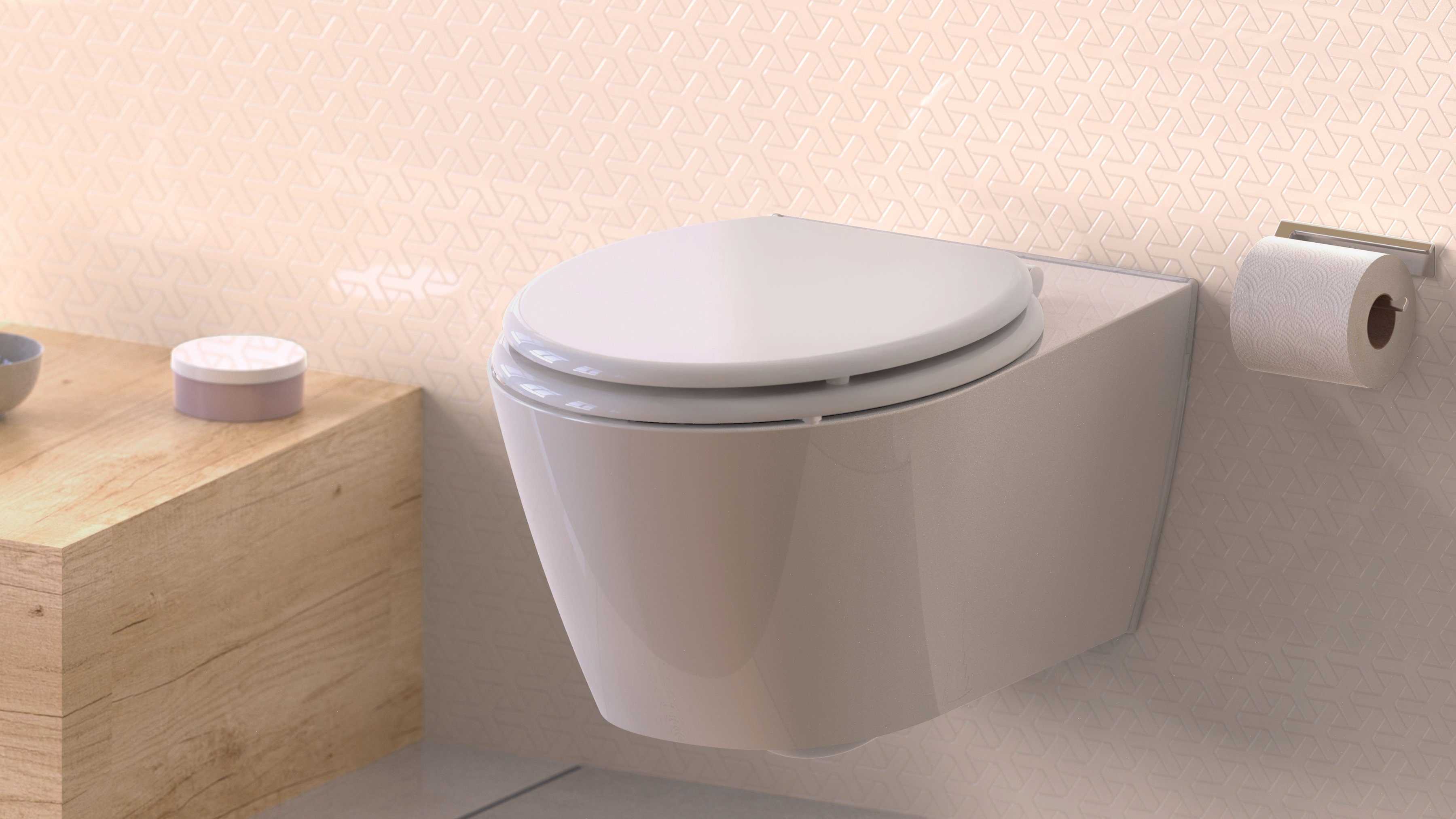 welltime WC-Sitz Uni, mit Absenkautomatik, MDF, Kratzfest