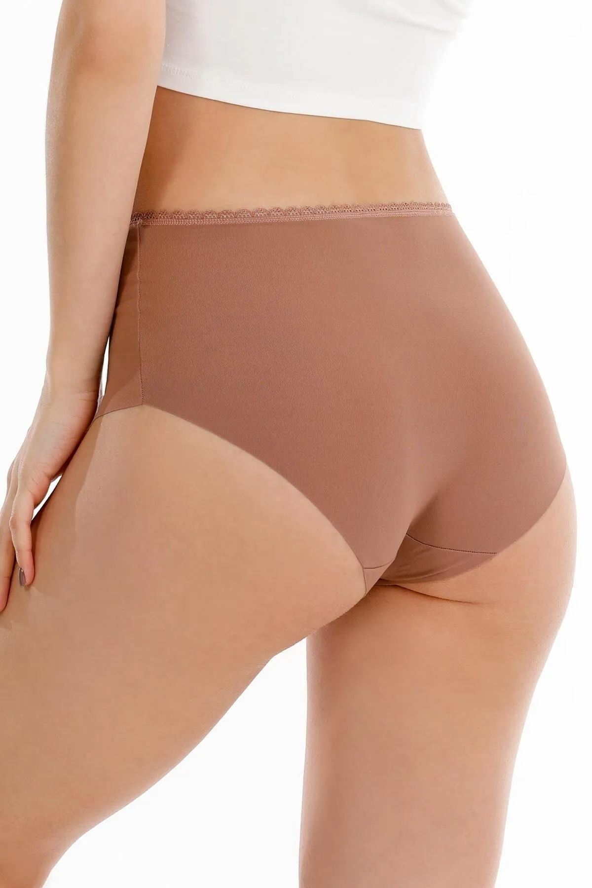 Sensu  Lasergeschnittenes 3-teiliges Höschenset mit Spitze und detaillierter Spitze für Damen – Kts3102