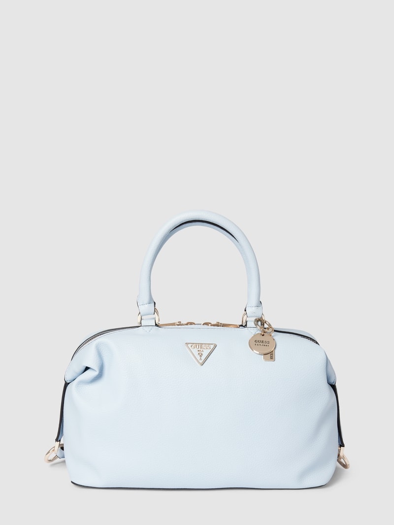 Handtasche mit Label-Detail Modell 'KERSTI' in hellblau