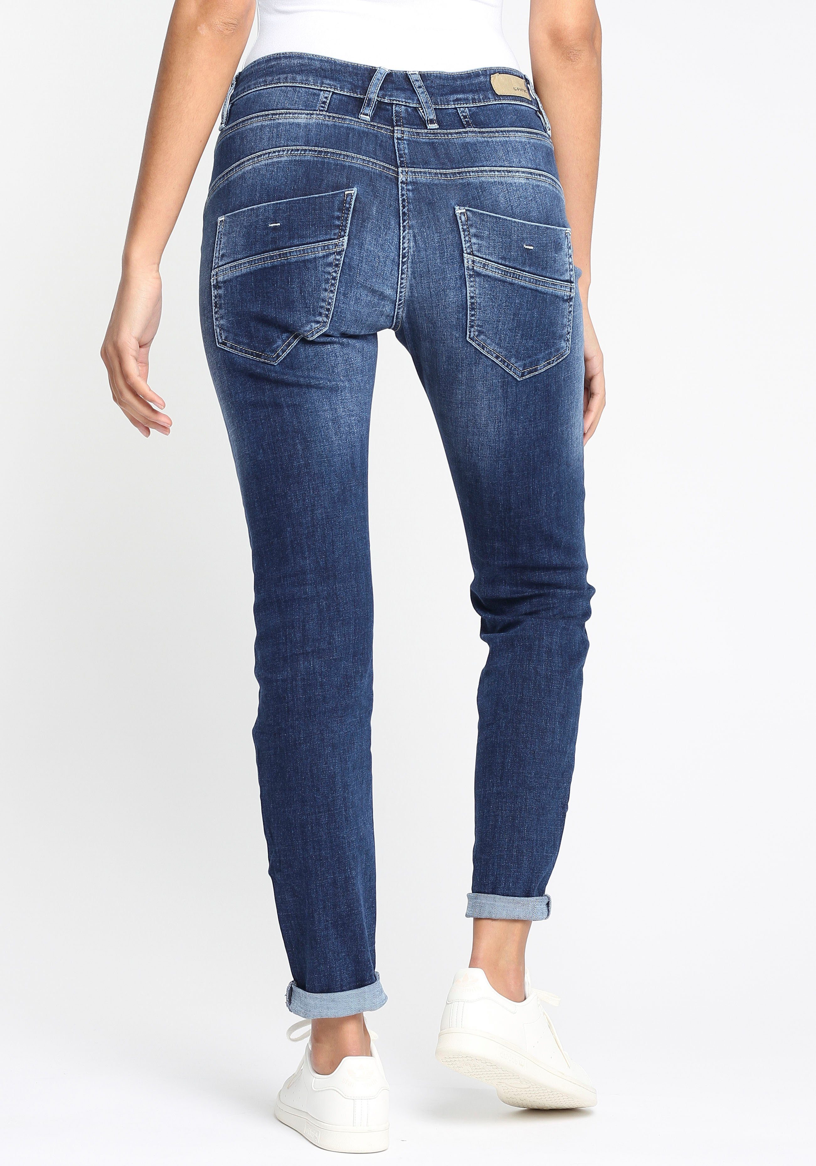 GANG Relax-fit-Jeans 94GERDA mit halb offener Knopfleiste