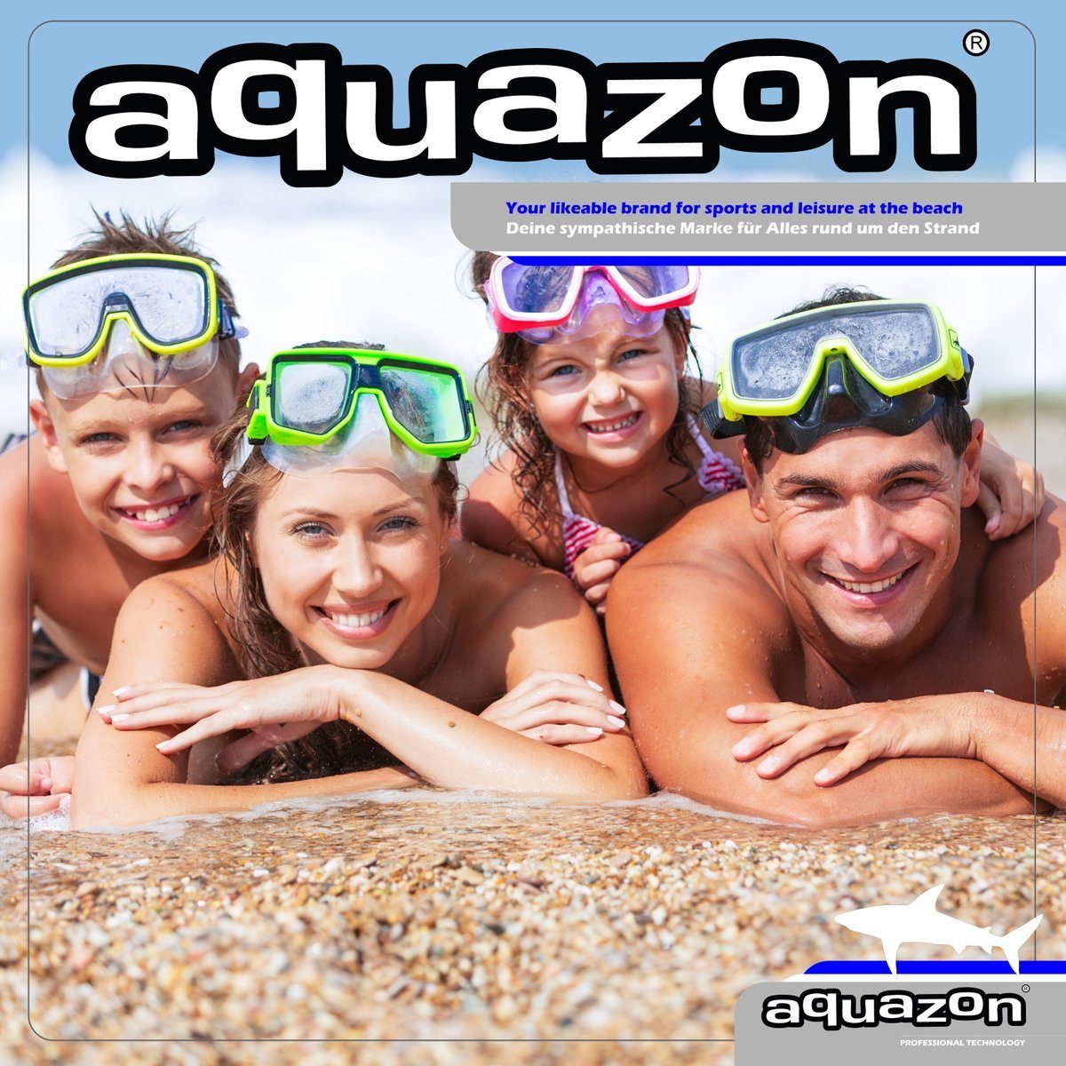AQUAZON Taucherbrille STARFISH mit Schnorchel, Schnorchelset, Kinder von 7-12 Jahren