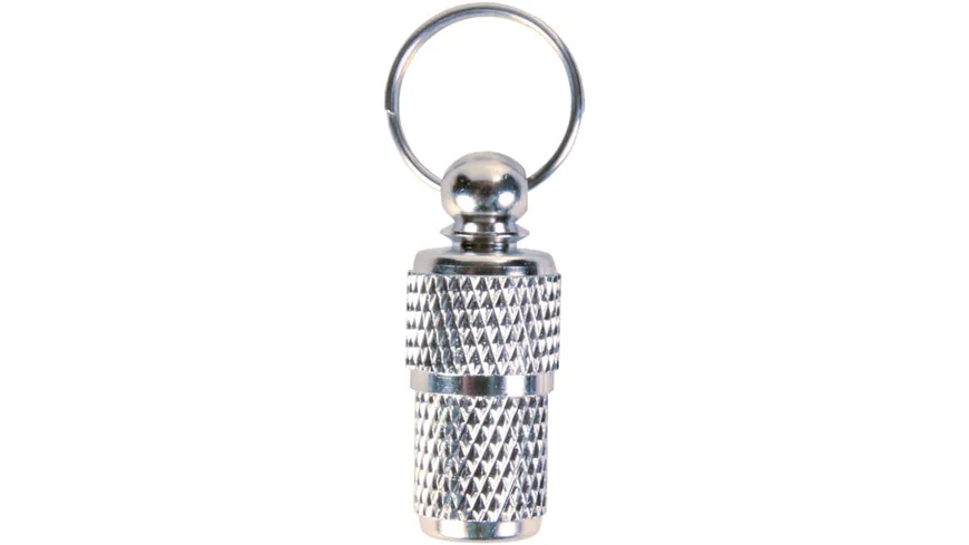 Trixie Adressanhänger Zylinder verchrohmt Hunde Halsband Zubehör