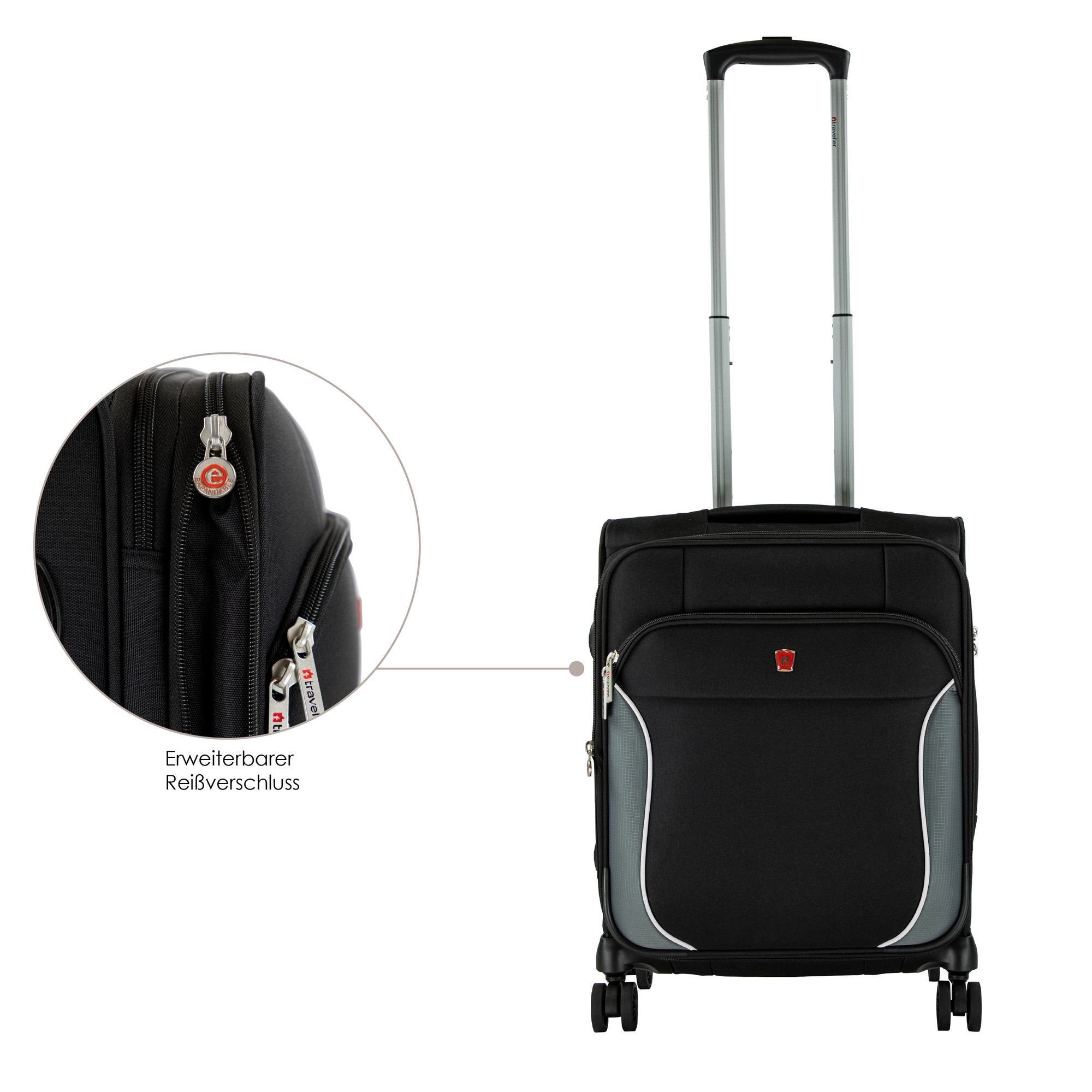 Traveller Handgepäck-Trolley PROnature, 4 Rollen, PET
