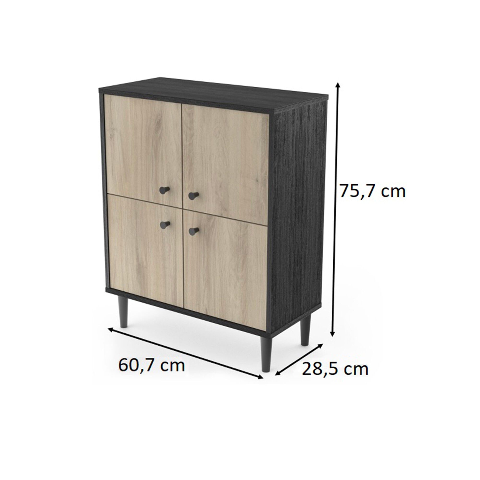 Buffet HAMFIELD 4 portes – 2 coloris