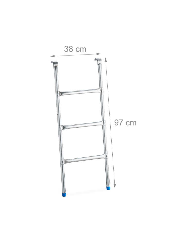 relaxdays Leiter Trampolin in Silber - (B)38 x (T)97 cm günstig kaufen onesize