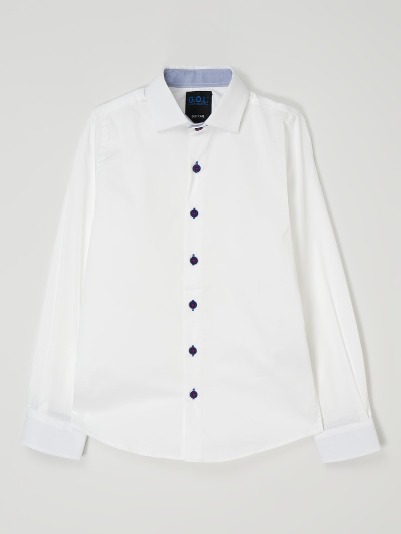 Super Slim Fit Hemd mit Stretch-Anteil in weiß