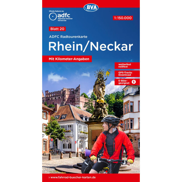 ADFC-RADTOURENKARTE 20 RHEIN /NECKAR 1:150.000 - Fahrradkarte