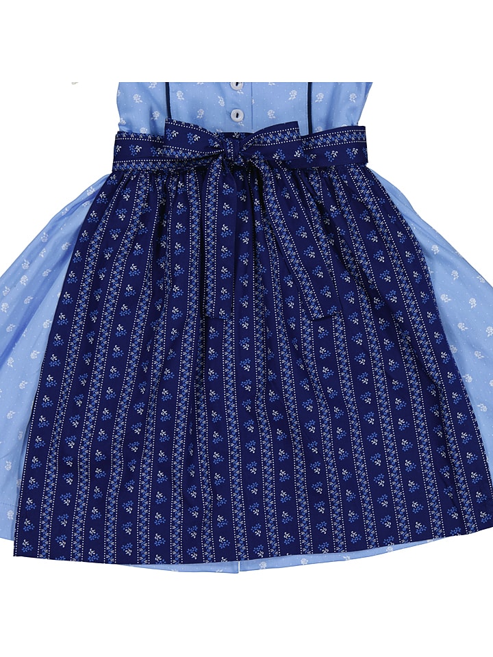 Isartrachten Dirndl in Hellblau/ Dunkelblau günstig kaufen