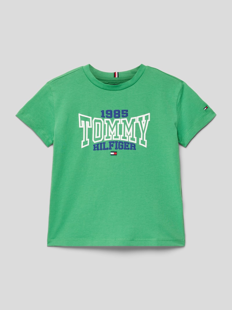 T-Shirt mit Label-Print Modell 'VARSITY' in grün