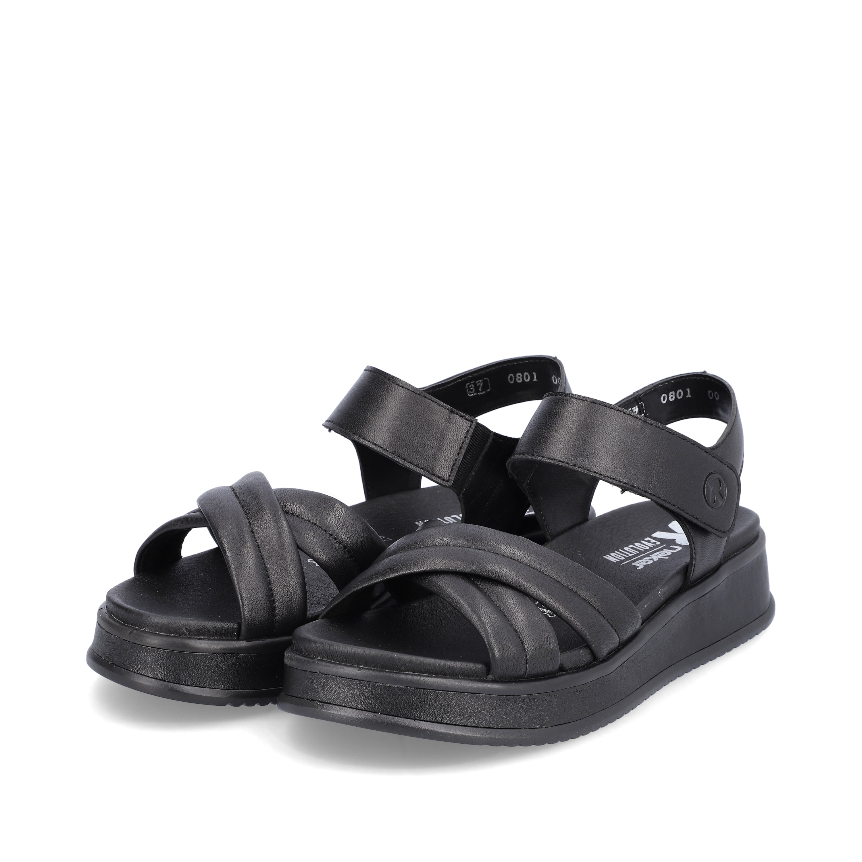 Rieker Damen Riemchensandalen midnight black