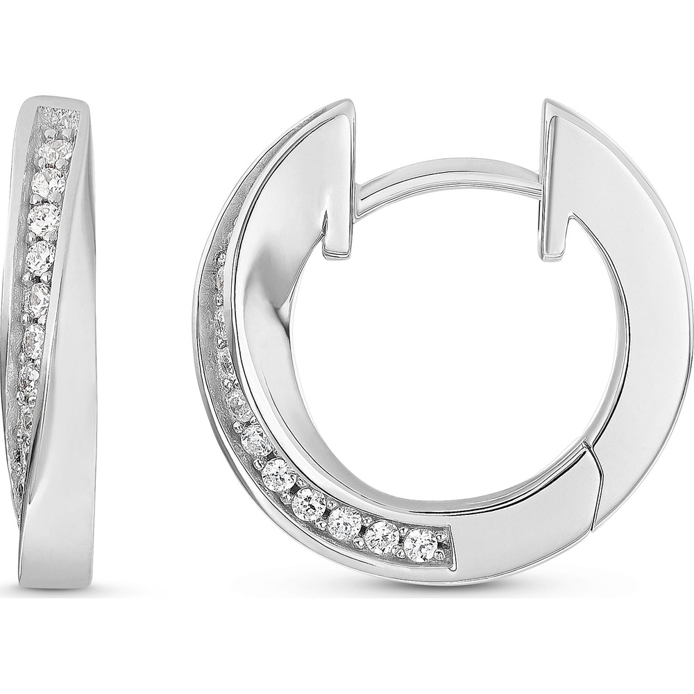 Jette Créoles 925 Argent rhodié Boucles d'oreilles