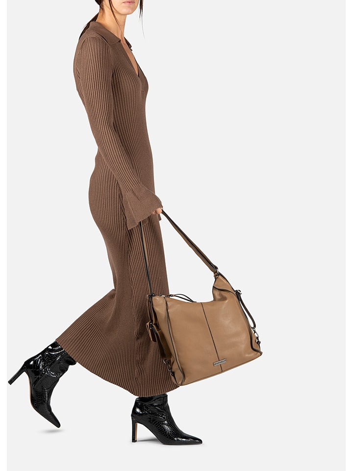 Burkely Leder-Schultertasche in Hellbraun - (B)40 x (H)28 x (T)10 cm günstig kaufen onesize
