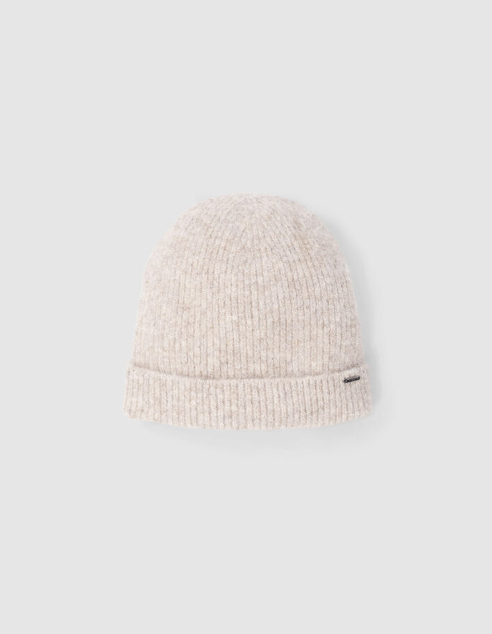 Bonnet vison tricot côtelé Homme