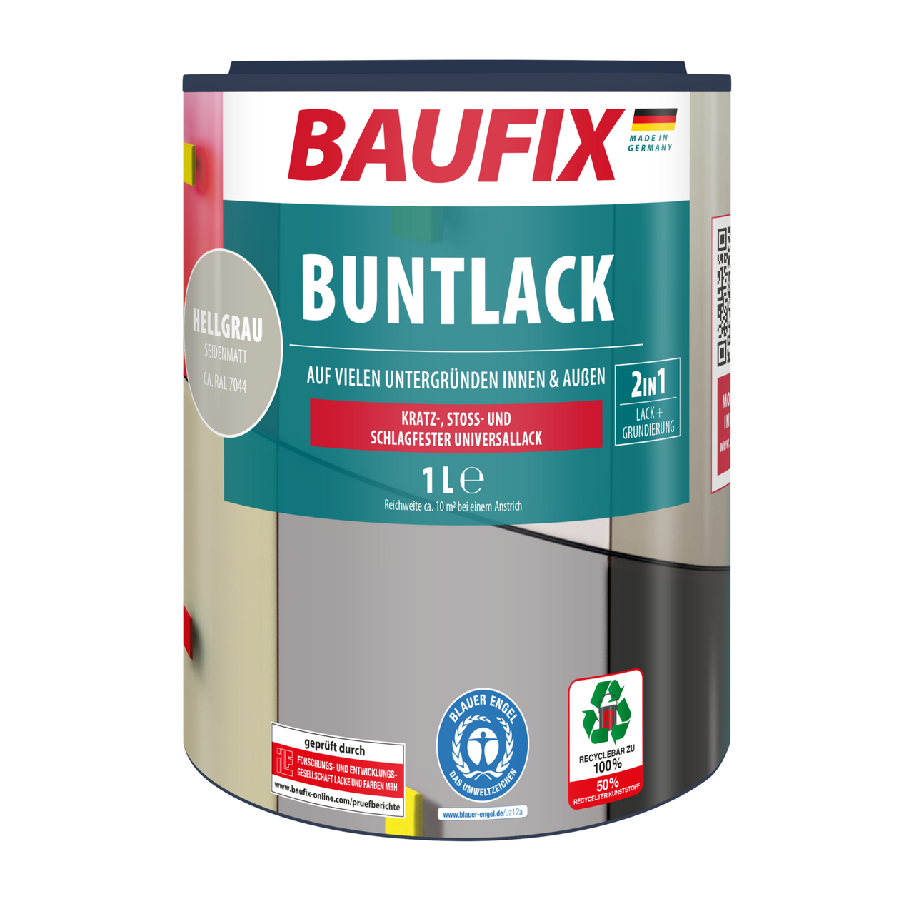 Baufix Buntlack seidenmatt hellgrau