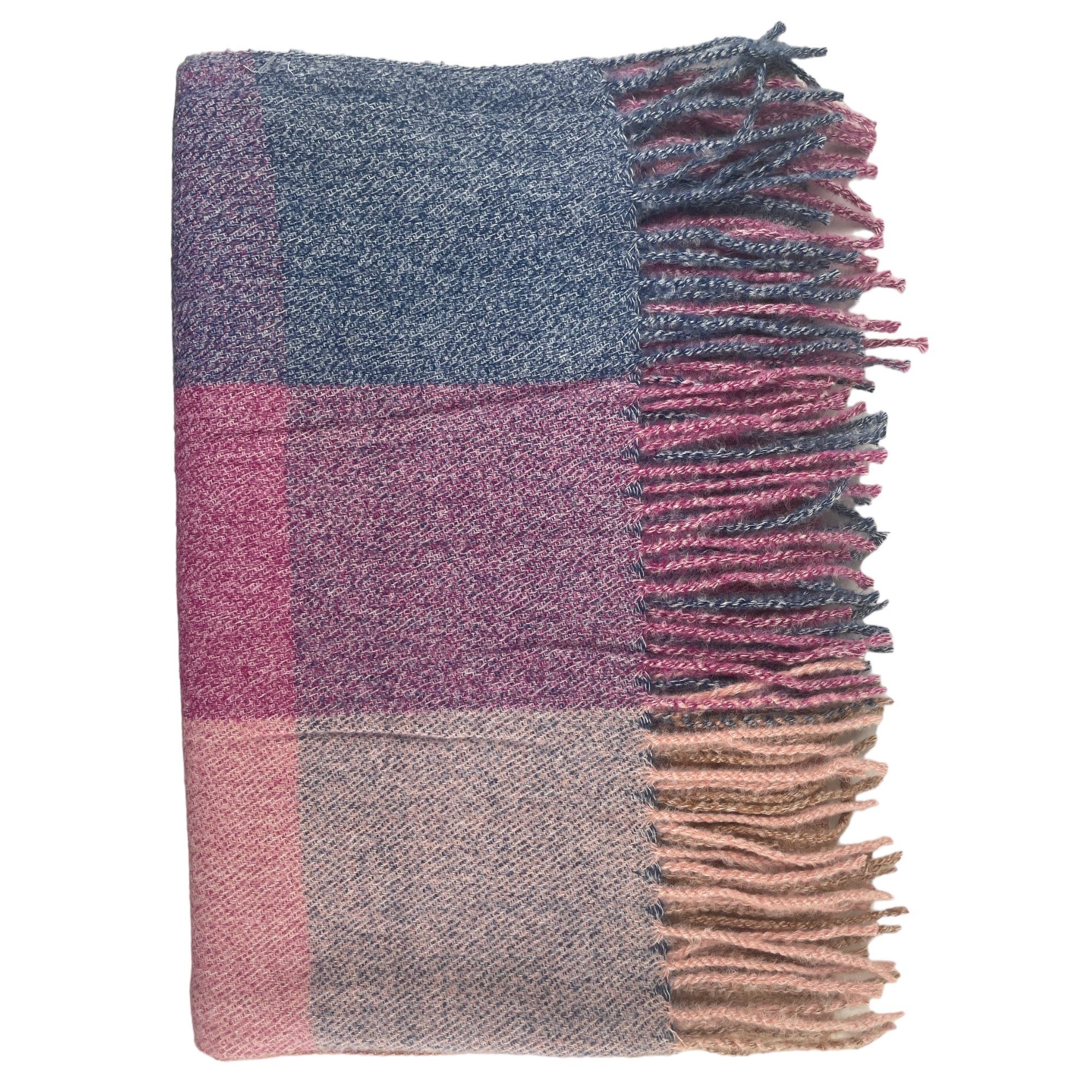 Taschen4life Schal großer Damen Schal mit Fransen, modernes Karomuster, tolle Farbkombination, Herbst/Winter Accessoires