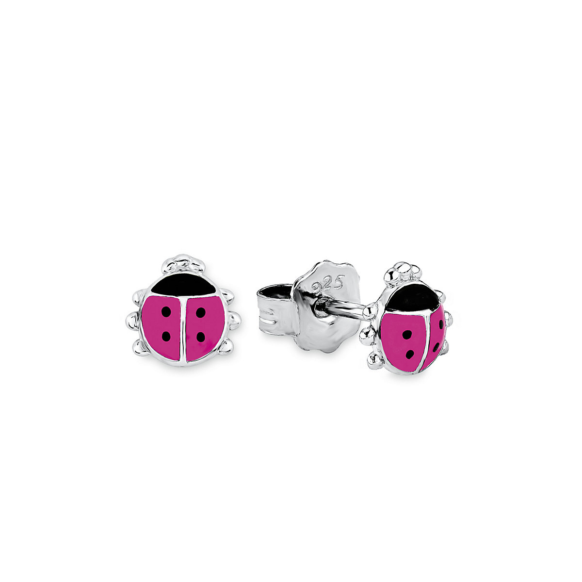 Ohrstecker für Mädchen, 925 Sterling Silber | Marienkäfer Ohrstecker für Mädchen