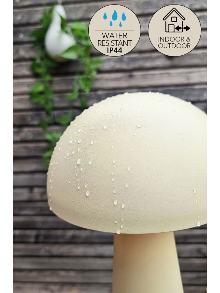 Coen Bakker LED Pilz Tischlampe dimmbar Touch Farbwechsler IP44 Innen Außen 15x21cm Taupe günstig kaufen onesize