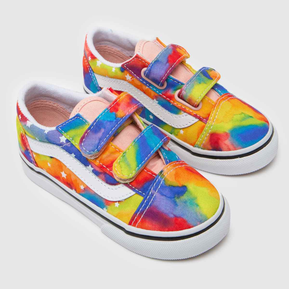 Vans multifärgade Old Skool v Rainbow-sneakers för småbarn