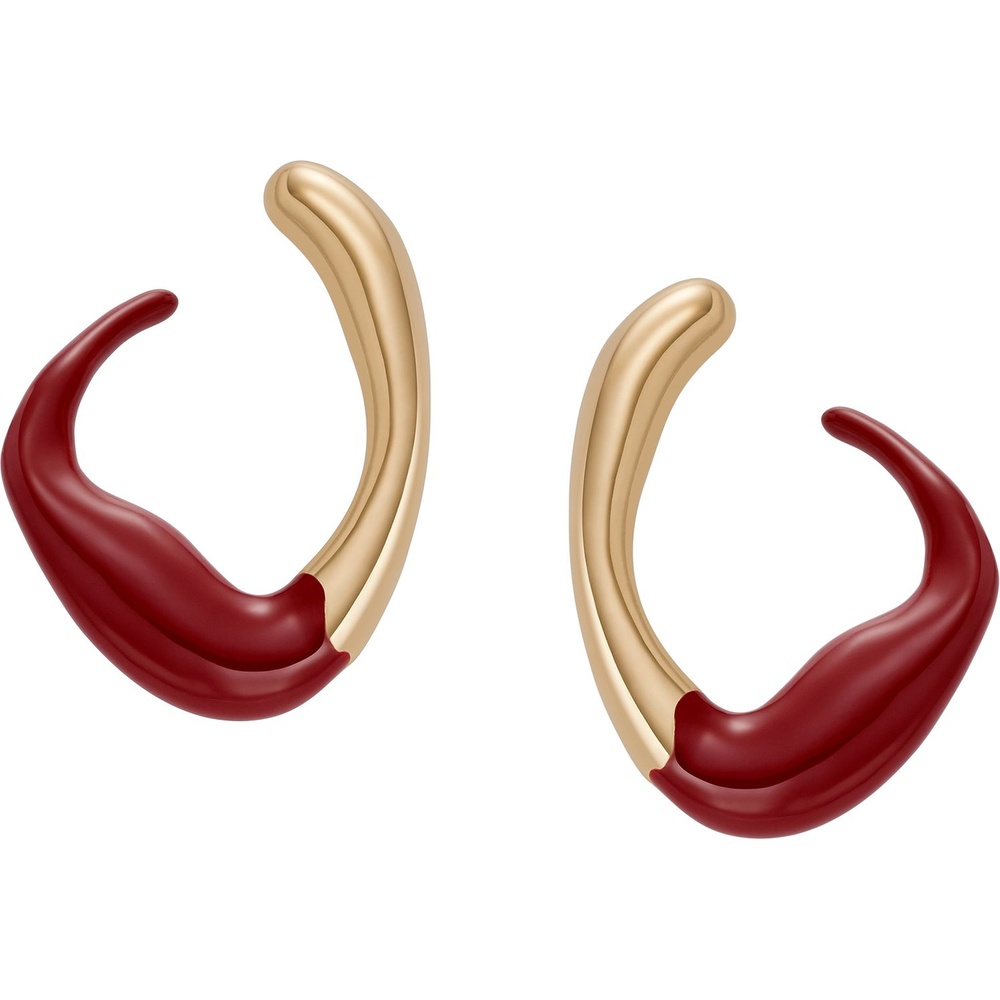 Skagen Créoles Acier inoxydable, Émail Boucles d'oreilles