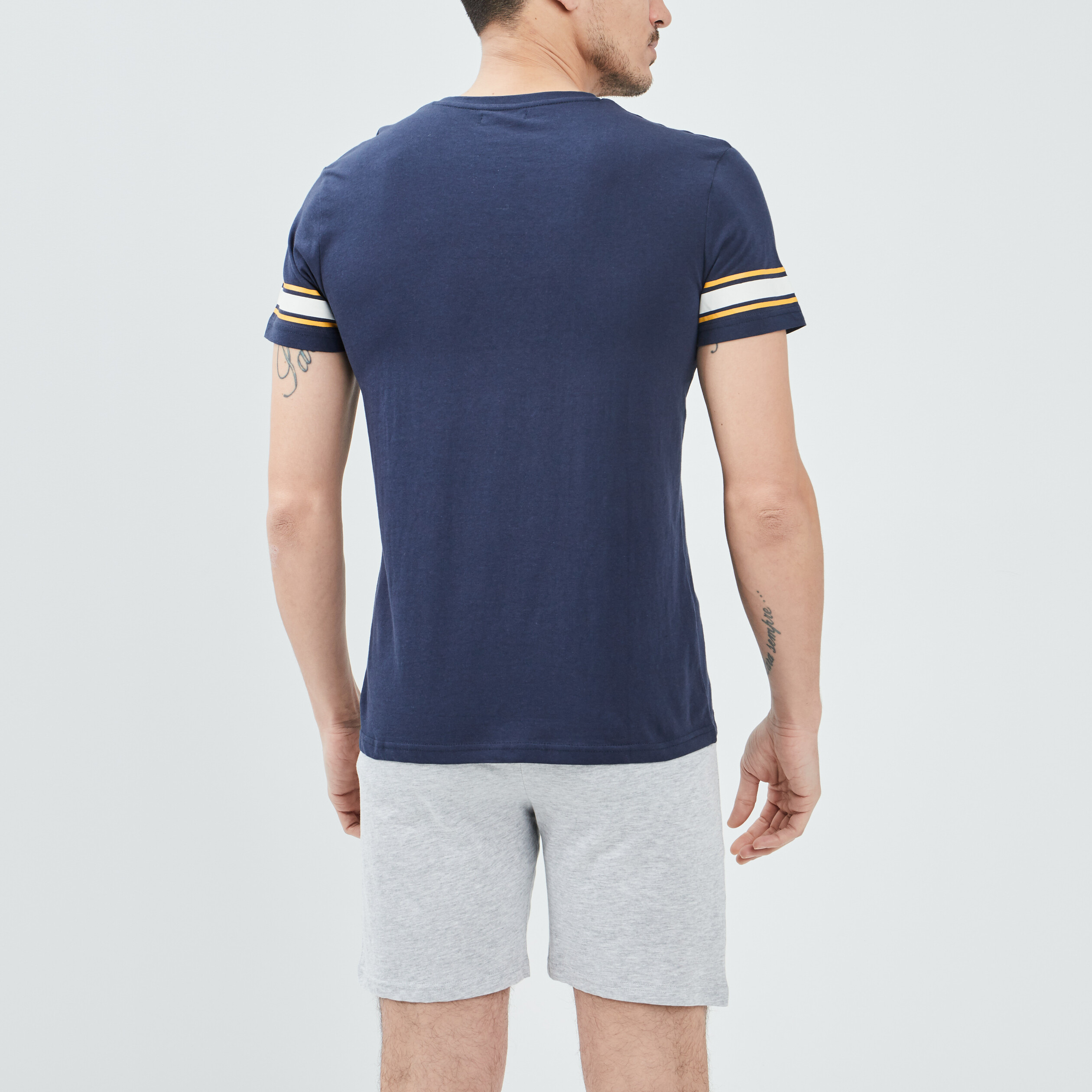 Ensemble pyjama 2 pièces bleu marine homme | La Halle