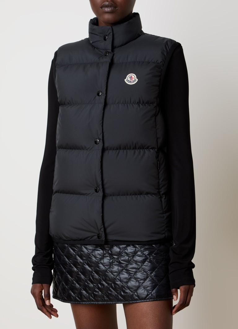 Giacca imbottita Moncler Badia con imbottitura in piuma e logo